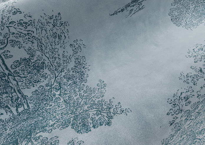 Vintage Tree Velvet, Monochrome - Twist&Fit Roman Blind - Image 4